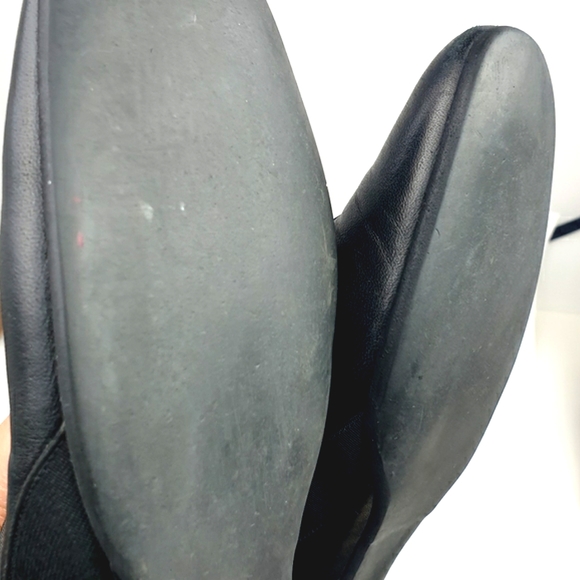 Thierry Rabotin Black soft leather size 42 elastic trim comfort office w… - Picture 13 of 16